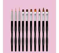 Shein Set de 10 piezas de pinceles para arte de uñas