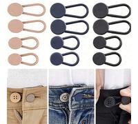 Shein Set de 12/2 piezas Extensor elástico de goma para cintura de pantalones - Estirador de cintura de pantalón con botón ajustable