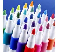 Shein Set de 12/24/48/60 colores de bolígrafos marcadores, bolígrafos marcadores de arte impermeables para dibujar, bolígrafo de pincel