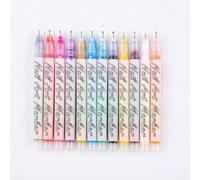 Shein Set de 12 colores de marcadores de arte de uñas, bolígrafos de arte de uñas resistentes al agua, bolígrafos de esmalte de uñas de secado rápido 3D, ki