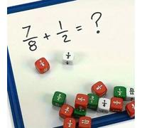 Shein Set de 12 dados redondos de 16mm con fracciones para enseñar matemáticas - 1/2 1/3 1/4 1/5 1/6 1/8 - Adecuado para enseñar en la escuela y en el hogar