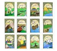 Shein Set de 12 libros de cuentos árabes para niños, libros ilustrados de aprendizaje temprano, cuentos de iluminación cognitiva, cuentos para la hora de ac