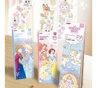 Shein Set de 12 libros de pintura de acuarela de papel con 6 princesas de Disney, incluyendo la princesa Elsa de Frozen. Libro de garabatos DIY con suminist