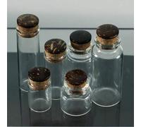 Shein Set de 12 piezas/6 piezas - Frasco de vidrio micro de 5ml/10ml/15ml/20ml/30ml con tapón. Frasco de vidrio micro con tapón. Frascos de vidrio en miniat