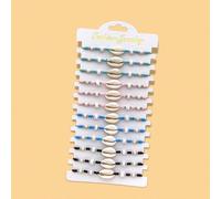 Shein Set de 12 piezas Brazaletes de cuentas de arroz con conchas marinas de estilo bohemio mexicano para playa y surf, regalos para niñas, joyería al por m