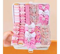 Shein Set de 12 piezas de accesorios para el cabello con alas de ángel de color rosa dulce, incluye lazos elásticos para el cabello, pasadores de pelo con l