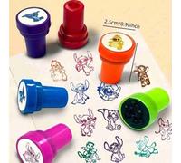 Shein Set de 12 piezas de pegatinas de plástico con diseños de Disney cosidos al azar, de colores mixtos, kit de manualidades DIY, adecuado para álbumes de