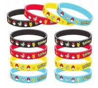 Shein Set de 12 pulseras de Pokémon, accesorios de fiesta con diseño de Pikachu de dibujos animados de silicona, regalo para cosplay