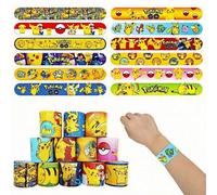 Shein Set de 12 pulseras de Pokémon Pikachu y Pokeball con diseño de personajes de dibujos animados, aptas para niños y brillo, regalo de cumpleaños para el