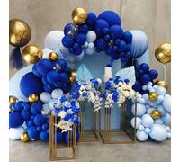 Shein Set De 136 Piezas De Arco De Guirnalda De Globos De Látex Azul Para Decoración De Bodas, Fiestas De Cumpleaños, Aniversarios, Graduaciones, Festivales