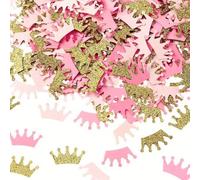 Shein Set de 15/30g de Confeti con Coronas, Coronas brillantes de Príncipe y Rey, Corona de Princesa, Decoración de mesa para fiesta de cumpleaños, color do