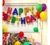 Shein Set de 15 piezas de 16 pulgadas de globos de colores del arcoíris para cumpleaños y set de globos de látex rojos, amarillos, verdes y morados. Globo d