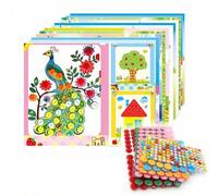 Shein Set de 2/5/10/20 piezas de kit de arte con botones aleatorios para niños de 3 a 6 años, juguete educativo y de decoración DIY, regalo para niños y mae