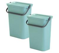 Shein Set De 2 Cubos De Basura 'moda' 10l Salvia Con Asa. Envío gratuito en 24/48 horas