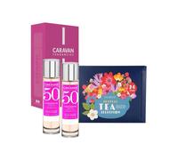 Shein Set de 2 Fragancias de Mujer Nº45+ Caja Regalo Caravan + Selección Especial de Té con 24 bolsitas. Envio gratis en 24/72h