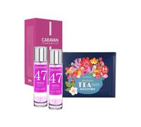 Shein Set de 2 Fragancias de Mujer Nº47+ Caja Regalo Caravan + Selección Especial de Té con 24 bolsitas. Envio gratis en 24/72h