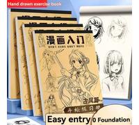 Shein Set de 2 libros de dibujo de manga, bocetos de belleza antigua en estilo chibi (nivel principiante), fundamentos del dibujo de personajes de anime, re