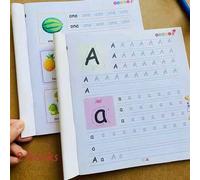 Shein Set de 2 libros de práctica de trazado en inglés - Cuadernos de ejercicios de escritura del abecedario - Ejercicios de caligrafía - Aprende a escribir