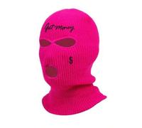 Shein Set de 2 piezas/1 pieza de pasamontañas con máscara facial bordada decorativa y guantes de punto unisex, adecuado para otoño/invierno, viajes al aire