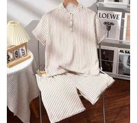 Shein Set de 2 piezas Camisa a rayas con media cartera casual para niños, adecuada para uso diario, vacaciones, escuela y diversas ocasiones