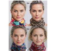 Shein Set de 2 piezas de cubrenucas retro con estampado maduro, estilo bohemio, suave y cálido, cubierta de cuello elástica a prueba de viento, bufandas inf