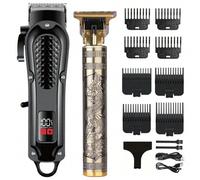 Shein Set de 2 piezas de cuidado personal para hombres, que incluye un recortador de cabello, un recortador corporal de hoja en T y un recortador de barba r