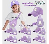 Shein Set de 2 piezas de gorra de béisbol con estampado de letras del abecedario 26 y mochila para niños y niñas, adecuado para uso diario, un gran regalo p