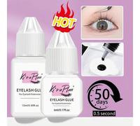 Shein Set de 2 piezas de pegamento para extensiones de pestañas de 5ml+12ml, pegamento profesional para pestañas de agarre fuerte y duración de 1-2 segundos