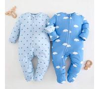 Shein Set de 2 piezas de pelele y pantalón de manga larga, de punto suave con estampado de estrellas para recién nacidos niño/niña