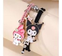 Shein Set de 2 piezas de pulsera con cierre magnético con los personajes de dibujos animados Kuromi y My Melody de Sanrio, un regalo de joyería para mejores