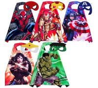 Shein Set de 2 piezas Máscara y Capa de Mascarada de Marvel Frozen, Capa de Spiderman, Figura de Acción de Anime, Juguetes de Marvel, Disfraz para Fiesta, R