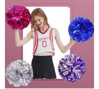 Shein Set de 2 pompones de animadora vibrantes, talla grande gruesos y densos, con correa para la muñeca para un mejor agarre, accesorios para competencias
