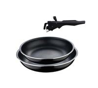 Shein Set de 2 Sartenes de Ø24Ø28cm en aluminio prensado Black Click&Cook San Ignacio