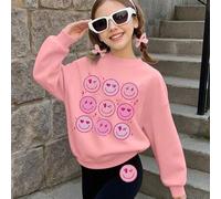 Shein Set de 2 sudaderas con estampado gráfico lindo para niñas (8-12 años), suave y cómodo, esencial de moda para primavera/otoño, diseño colorido exclusiv