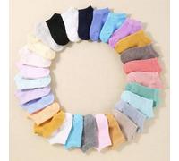 Shein Set de 20 pares de calcetines náuticos unisex para bebé en colores aleatorios. Calcetines para caminar de bebé, cómodos y suaves, aptos para todas las