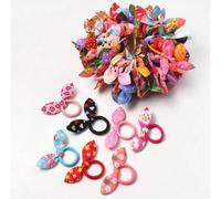 Shein Set de 20 piezas de coleteros con orejas de conejo, scrunchies de toalla, lazos lindos para el cabello (color aleatorio) - Sujetadores de coleta, band