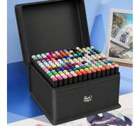 Shein Set de 24/40/48/60/80/100/168 colores de rotuladores de doble punta, rotuladores de acuarela multicolor, suministros de arte, anime, dibujo, arte, rot