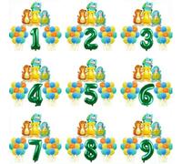 Shein Set de 25 globos de látex impresos de 32 pulgadas con diseño digital verde de Pikachu de Pokémon, un gran regalo para el cumpleaños, la fiesta, la dec