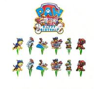 Shein Set de 25 piezas de decoraciones para fiesta de cumpleaños con tema de Paw Patrol, que incluye toppers para pastel, bandera, decoraciones y palillos p