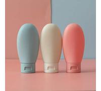 Shein Set de 3 botellas rellenables de 60ml cada una para almacenar loción/champú/limpiador facial, portátiles y prácticas, perfectas para viajes y activida