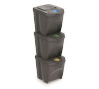 Shein Set de 3 cubos de basura KEDEN SORTIBOX papelera reciclaje, gris, volumen 3x25L . Envio gratis en 24/72h