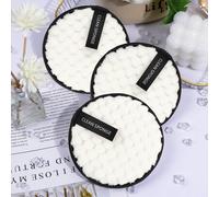 Shein Set de 3 esponjas desmaquillantes, toalla facial suave y amigable con la piel, herramientas de limpieza fáciles de llevar para viajar
