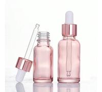 Shein Set de 3 frascos de vidrio para aceites esenciales con cuentagotas, frascos parciales para cosméticos, frascos vacíos con escala de 5ml-100ml, frascos