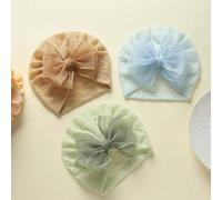 Shein Set de 3 gorros de malla suaves y cómodos con lazo, adecuados para bebés salir y hacer sesiones de fotos