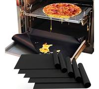 Shein Set de 3 láminas reutilizables para hornos, aptas para horno eléctrico, horno de gas, horno tostador, microondas, parrilla, antiadherentes y fáciles d