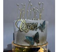 Shein Set de 3 piezas/1 pieza de Tope de pastel acrílico "Reina del cumpleaños" - Ideal para pasteles de cumpleaños, utilería fotográfica y decoraciones de