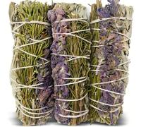 Shein Set de 3 piezas/8 piezas de varitas de incienso de romero, salvia y lavanda con salvia blanca, 3 piezas de palo santo, aplicador con aro, adecuado par