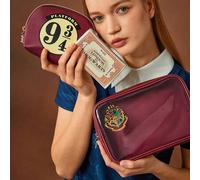 Shein Set de 3 piezas: Boleto del Expreso de Hogwarts, Boleto del Andén 9 3/4, Bolsa cosmética del Expreso de Hogwarts - Organizador multifuncional de almac