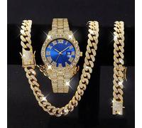 Shein Set de 3 piezas: collar, pulsera y reloj de cuarzo con calendario de estilo urbano para niños, adecuado para vacaciones y vuelta al cole, sin caja