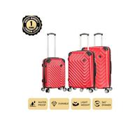 Shein Set de 3 piezas de equipaje de marca europea con diseño francés de 20+24+28 pulgadas, de ABS, con gran capacidad expandible, ruedas giratorias silenci